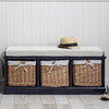 Fyfield 3 Basket Hallway Storage Bench (Midnight Blue) - Laura James